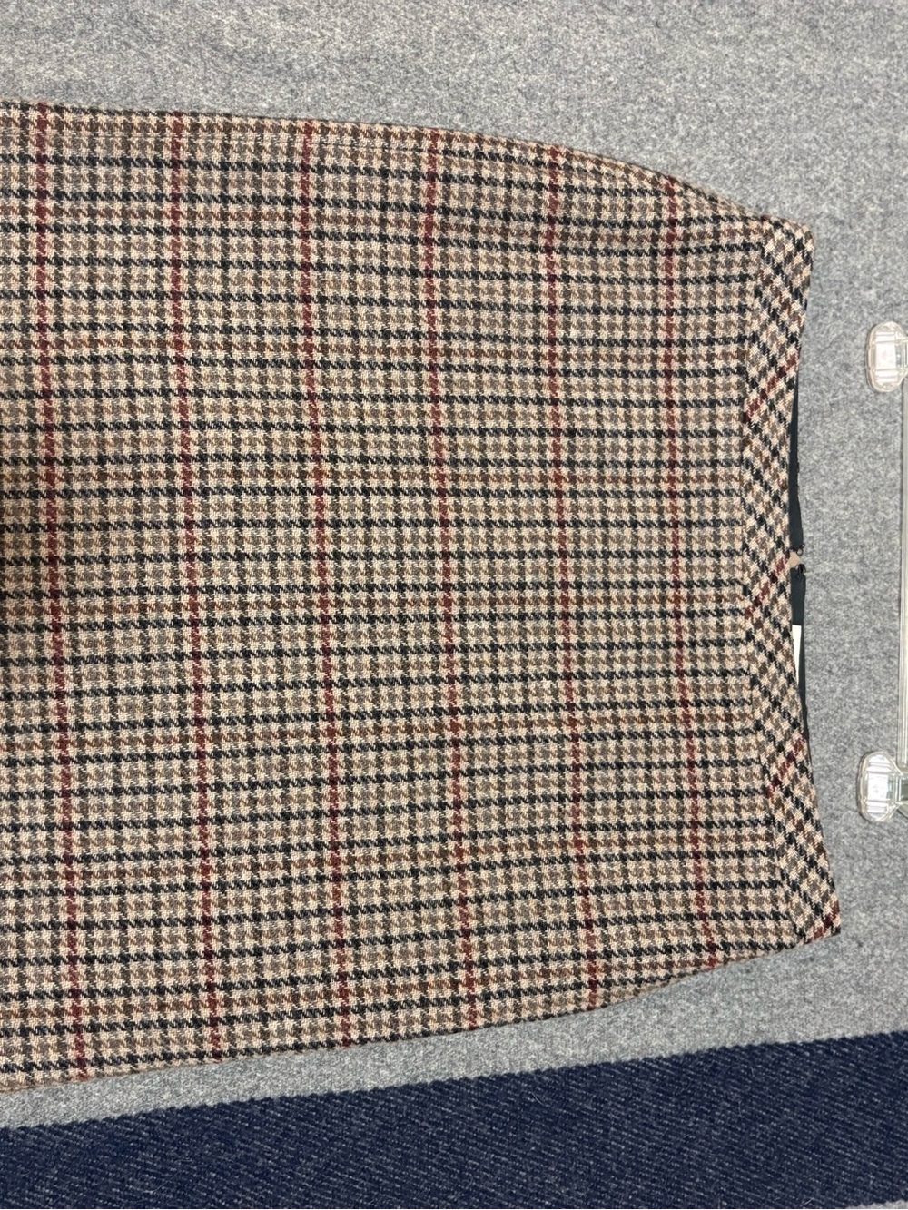 L. L. Bean Wool Pencil Skirt, Brown Houndstooth